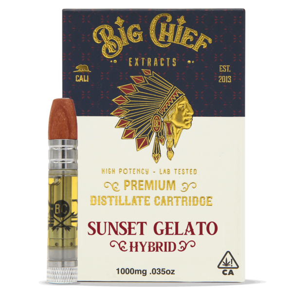 Our store offer the best big chief carts sunset gelato, big chief extracts cartridges, premium carts, bigchiefextracts, blackwater og big chief